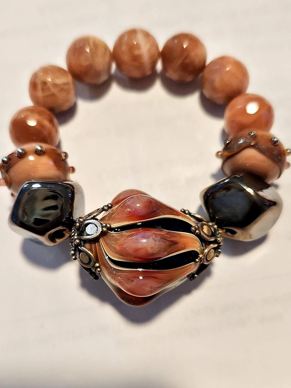 Brown & Black Statement Bracelet Like New